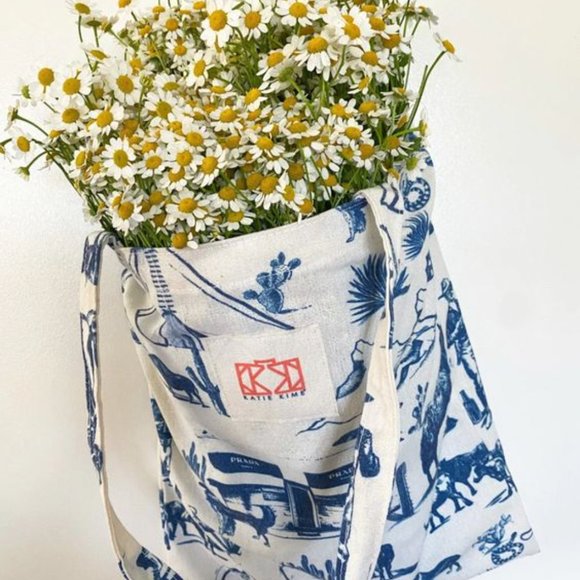 katie kime Handbags - “Prada” Marfa Toile Printed Tote  Katie Kime